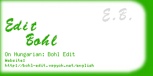 edit bohl business card